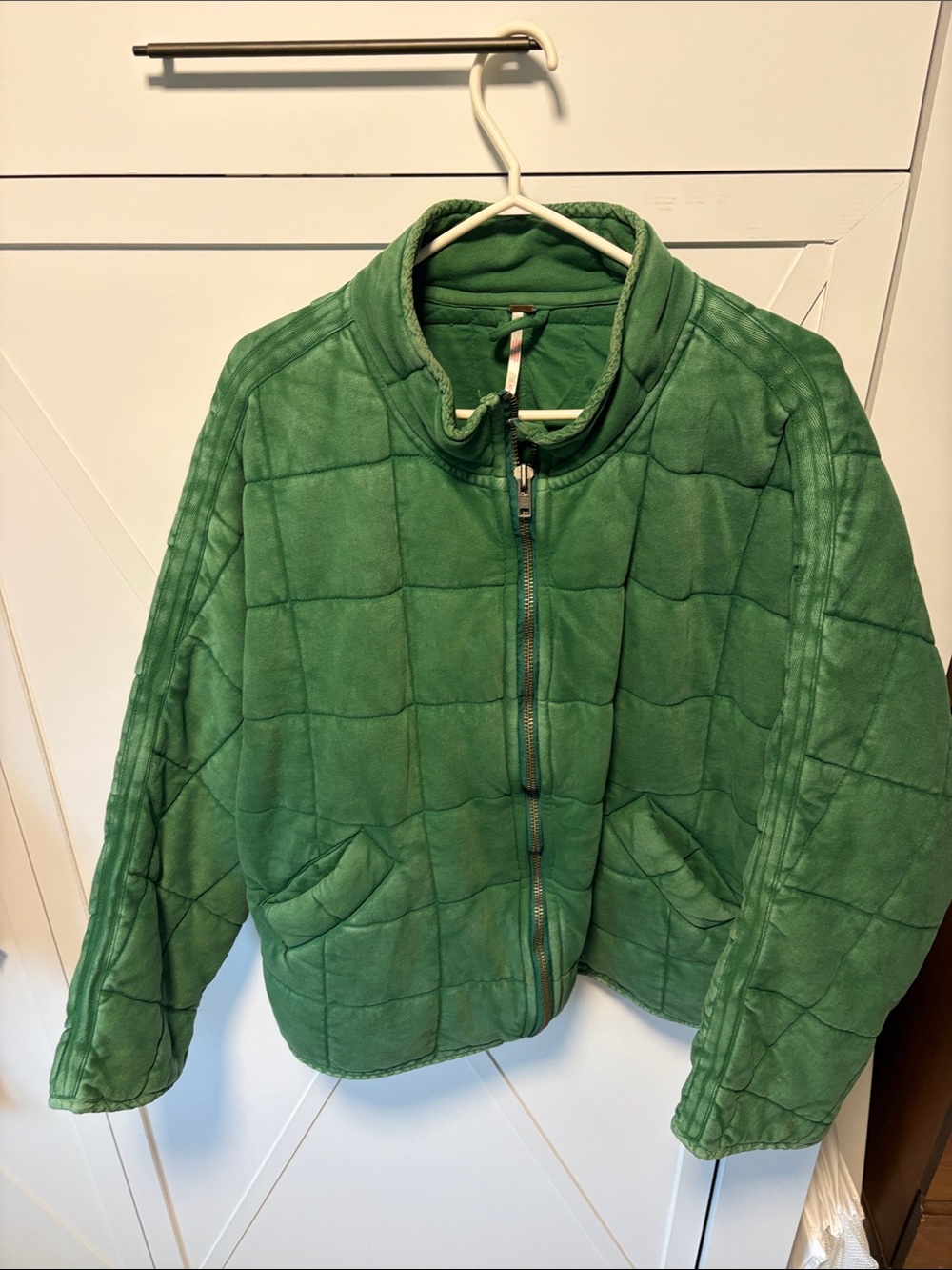 We The Free Green Quilted bomber Jacket